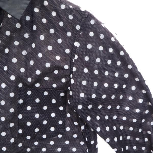 コムデギャルソン 2013年 日本製 ドット柄 長袖 シャツ S 黒系 COMME des GARCONS メンズ