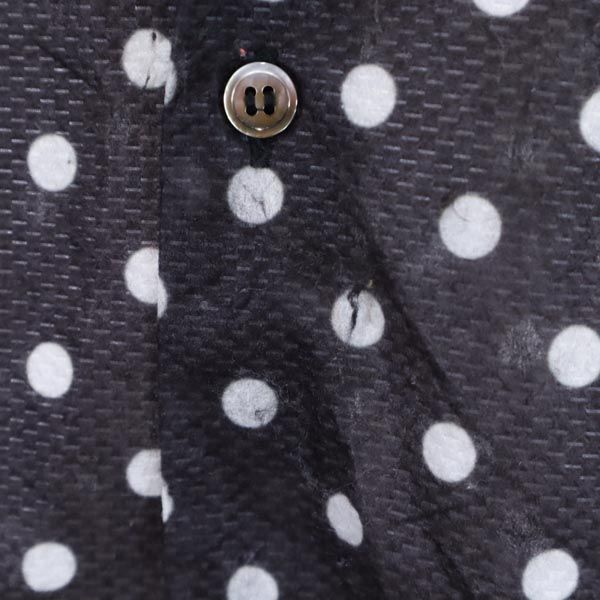コムデギャルソン 2013年 日本製 ドット柄 長袖 シャツ S 黒系 COMME des GARCONS メンズ