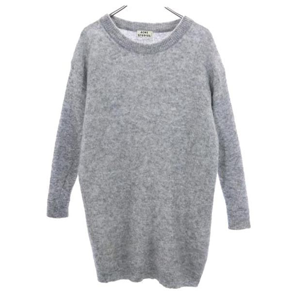 ACNE STUDIOS アクネストゥディオズ ウールブレンド 長袖 ニット ワンピース XXS グレー系 セーター レディース