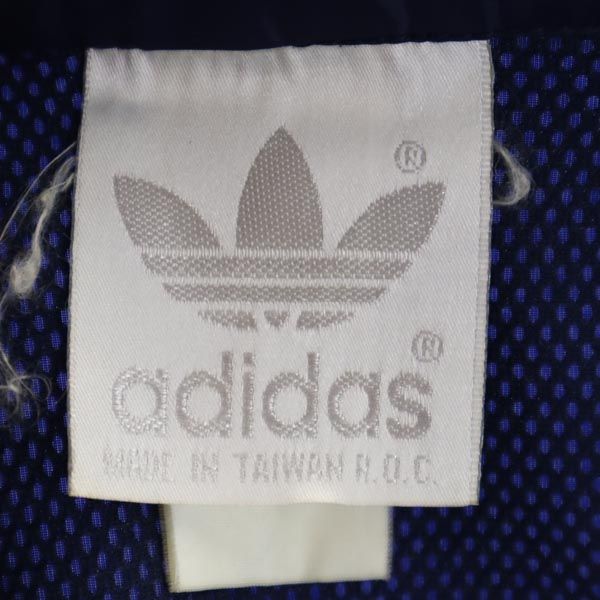 adidas アディダス 80s ヴィンテージ 銀タグ 3ライン ウインドブレーカー M ネイビー スポーツ ジャケット メンズ