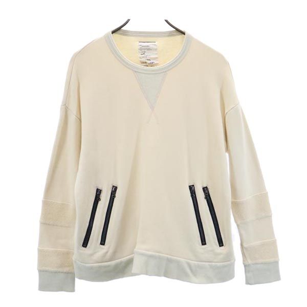 SHAREEF シャリーフ 日本製 長袖 スウェット トレーナー 1 ベージュ系 メンズ