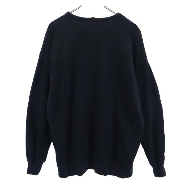 SHAREEF シャリーフ 日本製 長袖 切替 スウェット トレーナー 1 ブラック系 メンズ