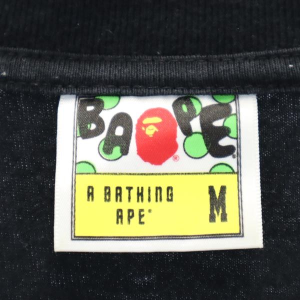 A BATHING APE アベイシングエイプ プリント 半袖 Tシャツ M 黒 メンズ