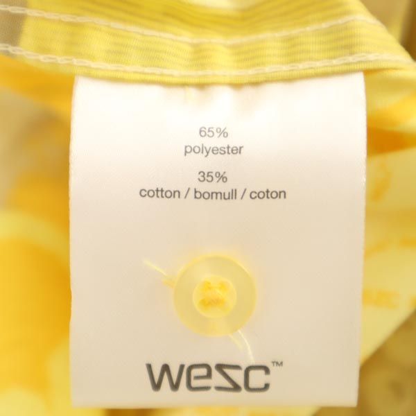 未使用 WESC ウィーエスシー 総柄 半袖 アロハシャツ M 黄系 メンズ