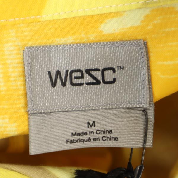 未使用 WESC ウィーエスシー 総柄 半袖 アロハシャツ M 黄系 メンズ