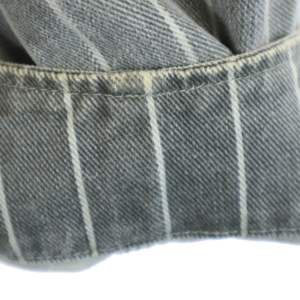 OZONE ROCKS オゾンロックス 日本製 ストライプ デニムジャケット L グレー系 メンズ