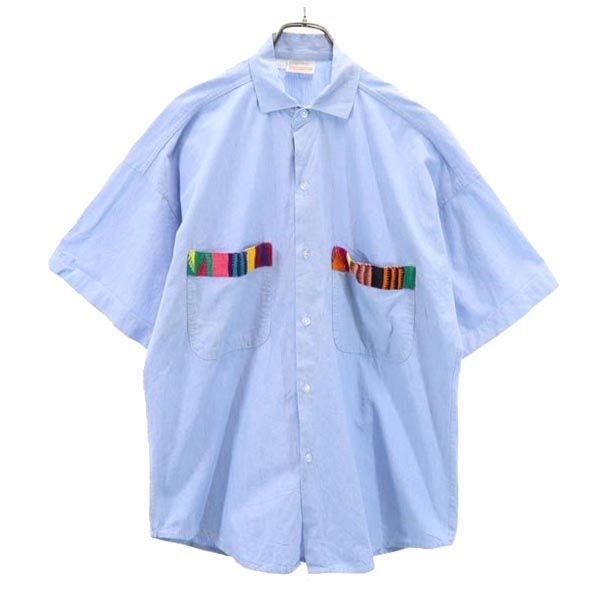 VINTAGE ヴィンテージ 60s 70s 半袖 シャンブレーシャツ L メンズ