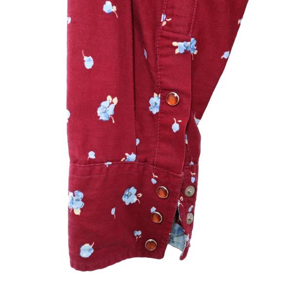 Panhandle Slim パンハンドルスリム 70s USA製 ヴィンテージ 花柄 長袖 ウエスタンシャツ 赤系 スマイルポケット メンズ