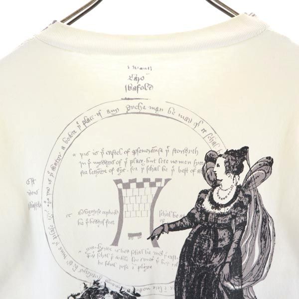 VINTAGE ヴィンテージ 90s オールド シェイクスピア プリント 半袖 Tシャツ アイボリー アートT メンズ