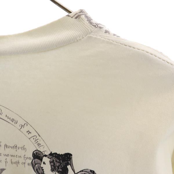 VINTAGE ヴィンテージ 90s オールド シェイクスピア プリント 半袖 Tシャツ アイボリー アートT メンズ