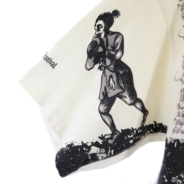 VINTAGE ヴィンテージ 90s オールド シェイクスピア プリント 半袖 Tシャツ アイボリー アートT メンズ