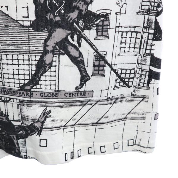 VINTAGE ヴィンテージ 90s オールド シェイクスピア プリント 半袖 Tシャツ アイボリー アートT メンズ