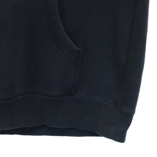 HUF ハフ ロゴプリント 長袖 スウェットパーカー S ブラック系 裏起毛 プルオーバー トレーナー メンズ