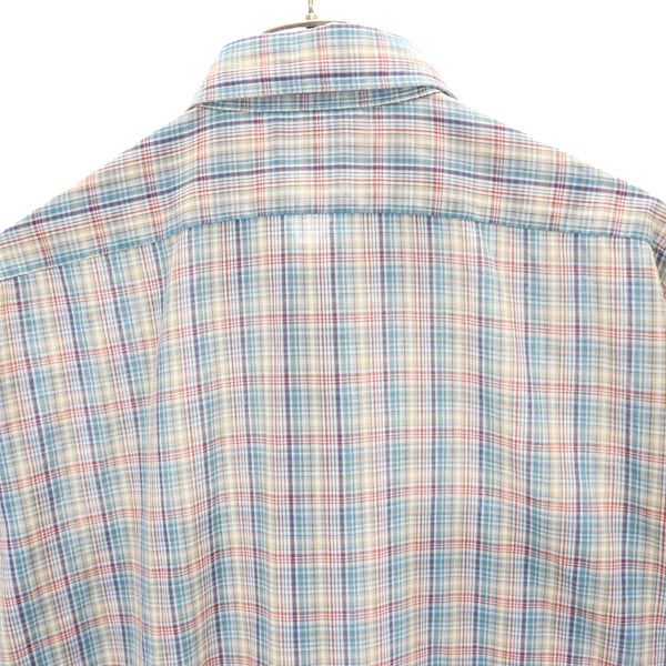 sportswear スポーツウェア 70s ヴィンテージ チェック柄 半袖 シャツ L メンズ