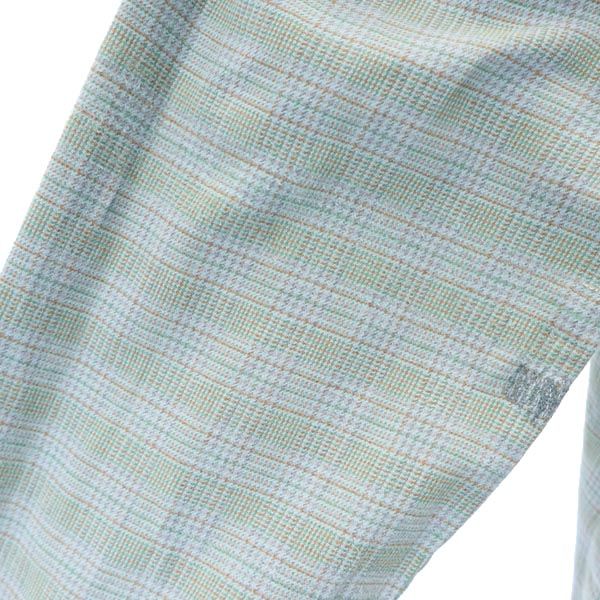 Ackermann 50s 60s グランパ ヴィンテージ チェック柄 長袖 ハーフボタン シャツ 38 青系 メンズ