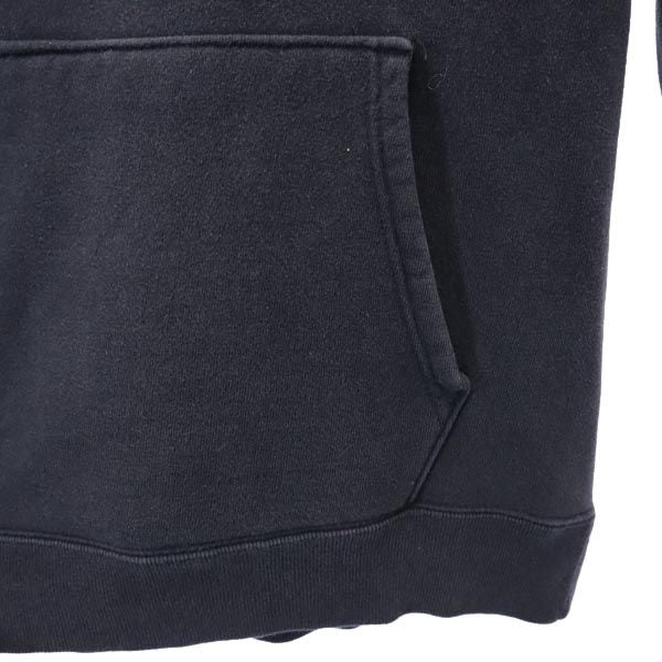 Champion チャンピオン 90s USA製 青タグ バックプリント 長袖 スウェットパーカー M ネイビー系 裏起毛 メンズ