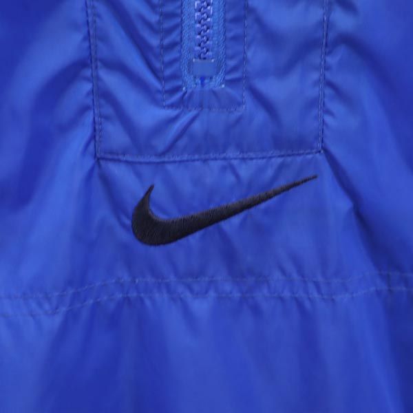 NIKE ナイキ 90s 00s 白タグ オールド ヴィンテージ 長袖 ハーフジップ アノラックパーカー M ブルー系 メンズ