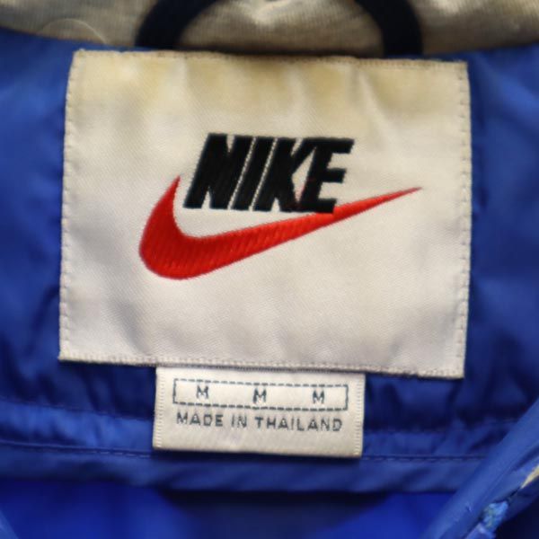 NIKE ナイキ 90s 00s 白タグ オールド ヴィンテージ 長袖 ハーフジップ アノラックパーカー M ブルー系 メンズ