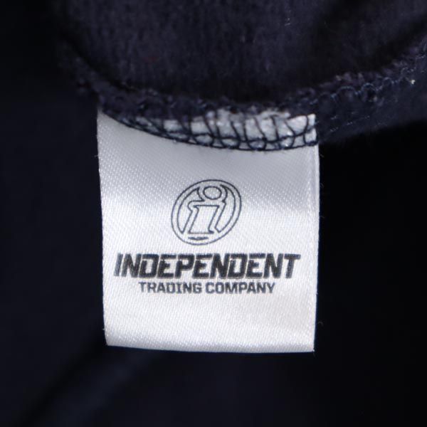 ANTI SOCIAL SOCIAL CLUB アンチソーシャルソーシャルクラブ USA製 ロゴプリント 長袖 スウェットパーカー S ネイビー 裏起毛 メンズ