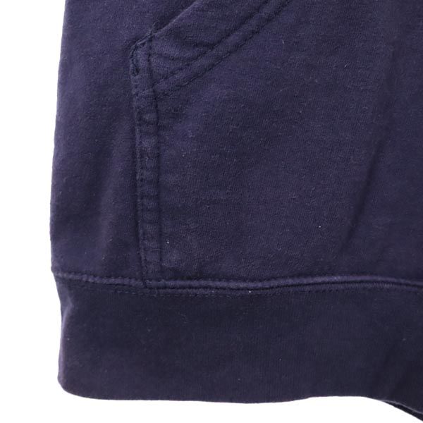 ANTI SOCIAL SOCIAL CLUB アンチソーシャルソーシャルクラブ USA製 ロゴプリント 長袖 スウェットパーカー S ネイビー 裏起毛 メンズ