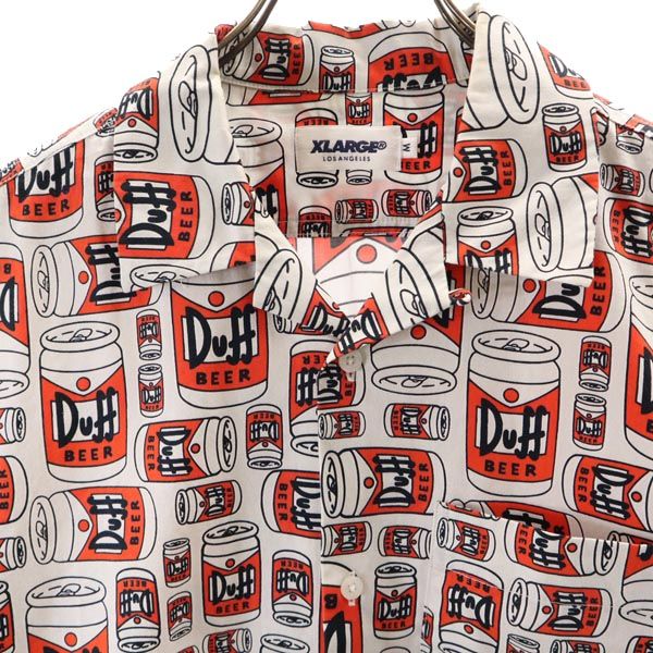 XLARGE エクストララージ 総柄 半袖 オープンカラーシャツ M グレー系 開襟 メンズ