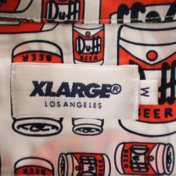 XLARGE エクストララージ 総柄 半袖 オープンカラーシャツ M グレー系 開襟 メンズ