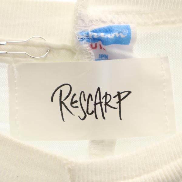 RESCARP リスカープ 23ss リメイク 半袖 Tシャツ ホワイト×ベージュ メンズ