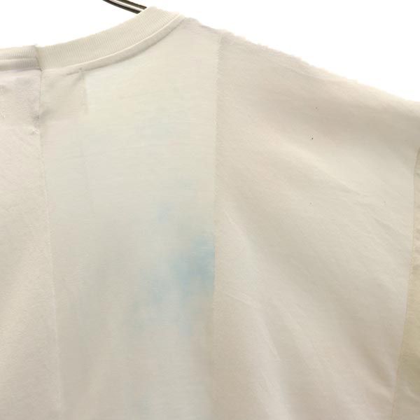 RESCARP リスカープ 23ss リメイク 半袖 Tシャツ ホワイト×ベージュ メンズ