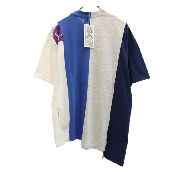 RESCARP リスカープ 23ss リメイク 半袖 Tシャツ 青×白×グレー メンズ