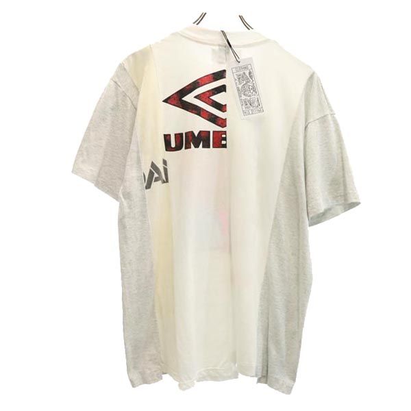 RESCARP リスカープ 23ss リメイク 半袖 Tシャツ ホワイト×グレー メンズ