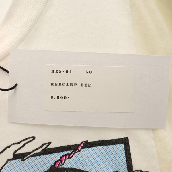 RESCARP リスカープ 23ss リメイク 半袖 Tシャツ ホワイト×グレー メンズ