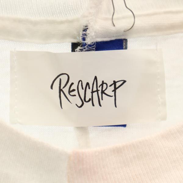 RESCARP リスカープ 23ss リメイク 半袖 Tシャツ ホワイト×グレー メンズ