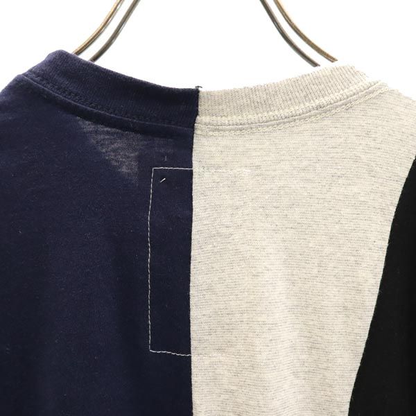 RESCARP リスカープ 23ss リメイク 半袖 Tシャツ 紺×赤×グレー メンズ