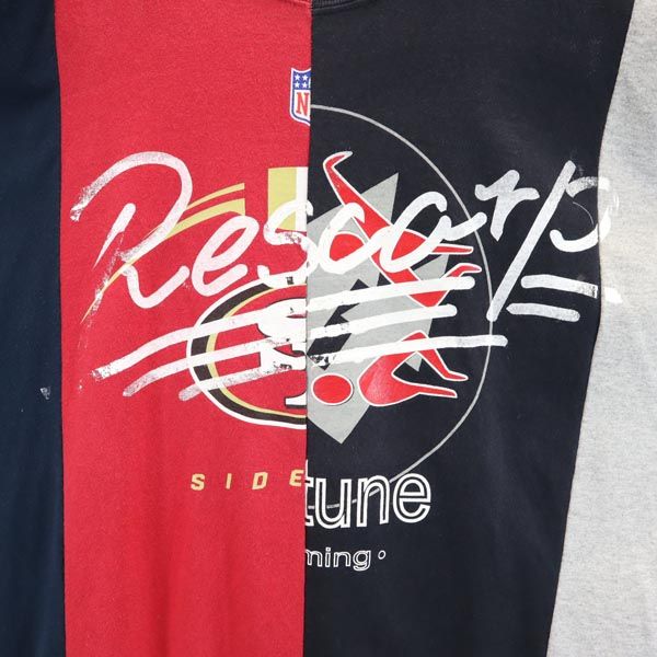RESCARP リスカープ 23ss リメイク 半袖 Tシャツ 赤×紺×グレー メンズ