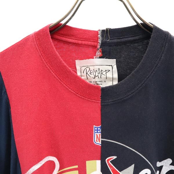 RESCARP リスカープ 23ss リメイク 半袖 Tシャツ 赤×紺×グレー メンズ