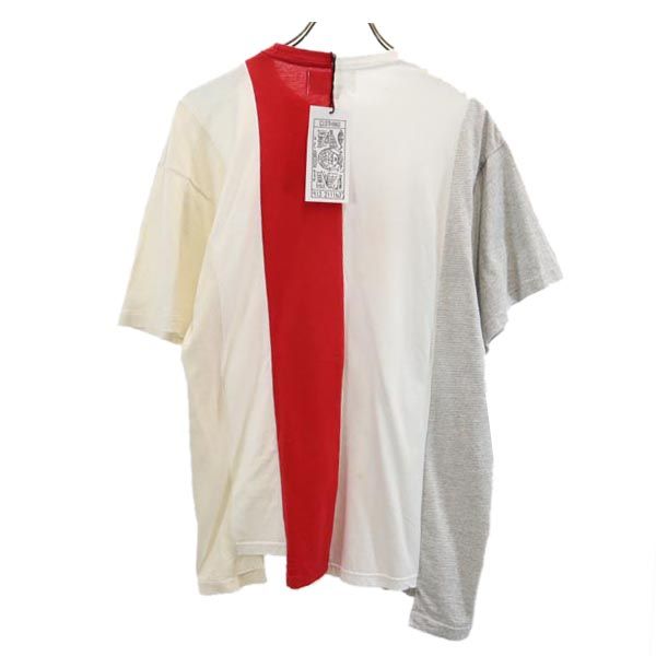 RESCARP リスカープ 23ss リメイク 半袖 Tシャツ レッド×ホワイト メンズ