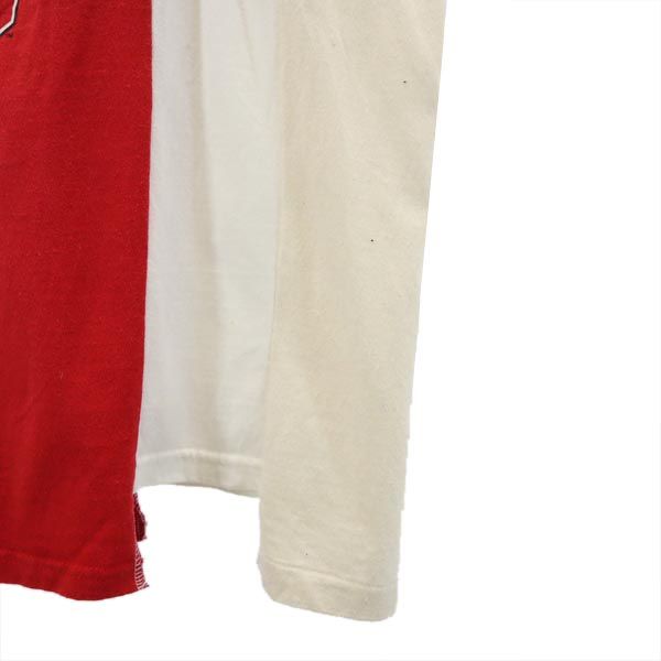 RESCARP リスカープ 23ss リメイク 半袖 Tシャツ レッド×ホワイト メンズ