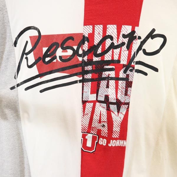 RESCARP リスカープ 23ss リメイク 半袖 Tシャツ レッド×ホワイト メンズ