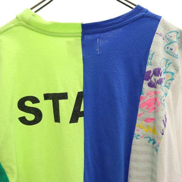 RESCARP リスカープ 23ss リメイク 半袖 Tシャツ 黄×緑×白 メンズ
