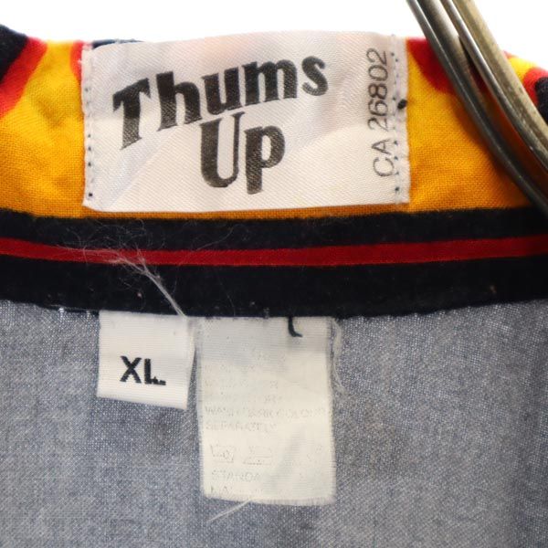 THUMSUP サムアップ 半袖 オープンカラーシャツ XL 黒系 メンズ