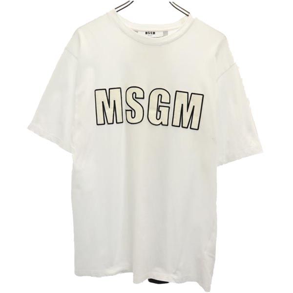 MSGM エムエスジーエム イタリア製 プリント 半袖 Tシャツ XS 白 メンズ