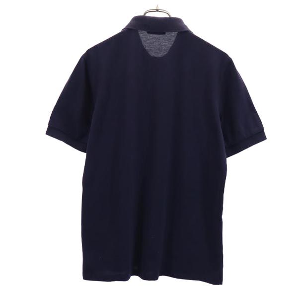adidas アディダス 80s ヴィンテージ 西ドイツ製 トレフォイルロゴ刺繍 半袖 ポロシャツ 50 ネイビー 鹿の子 メンズ