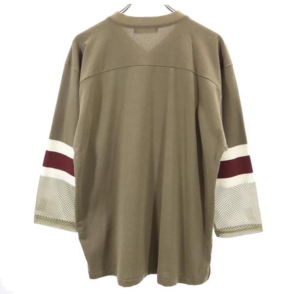 トーガ ビリリース 7分袖 メッシュ スウェット 46 ブラウン系 TOGA VIRILIS メンズ