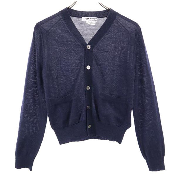 コムデギャルソン コムデギャルソン 2005年 日本製 ウール 長袖 カーディガン M ネイビー COMME des GARCONS COMME des GARCONS メンズ