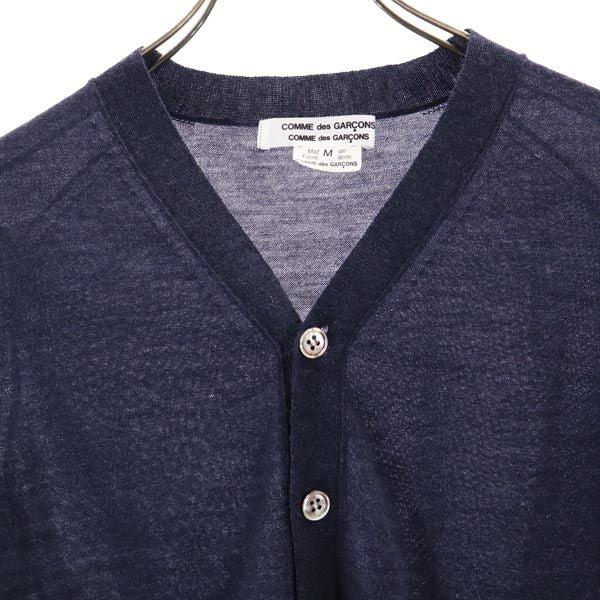 コムデギャルソン コムデギャルソン 2005年 日本製 ウール 長袖 カーディガン M ネイビー COMME des GARCONS COMME des GARCONS メンズ