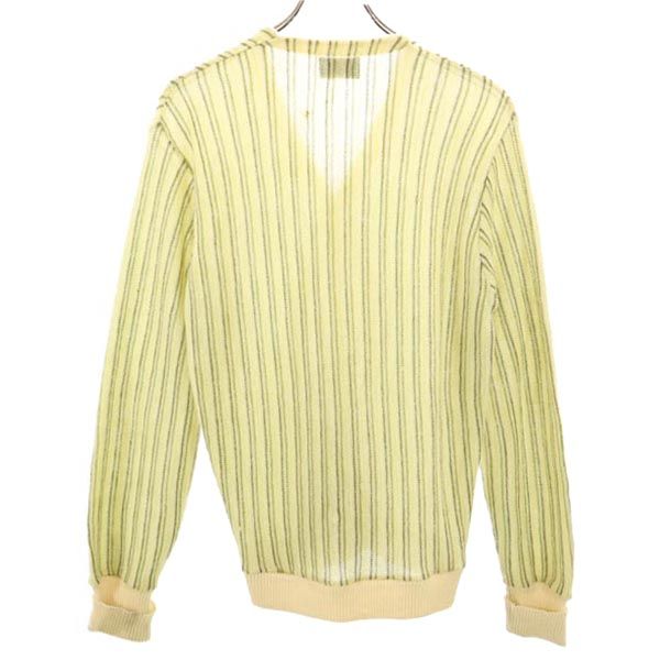 ペンドルトン 60s ヴィンテージ ウール ストライプ柄 長袖 Vネック ニット カーディガン M グリーン系 PENDLETON メンズ