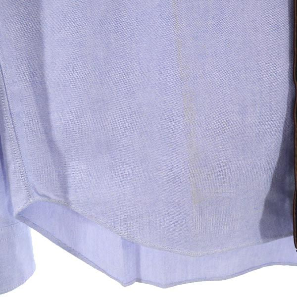 コムデギャルソンオム 2006年 日本製 ストライプライン入り 長袖 シャツ S ネイビー系 COMME des GARCONS HOMME メンズ