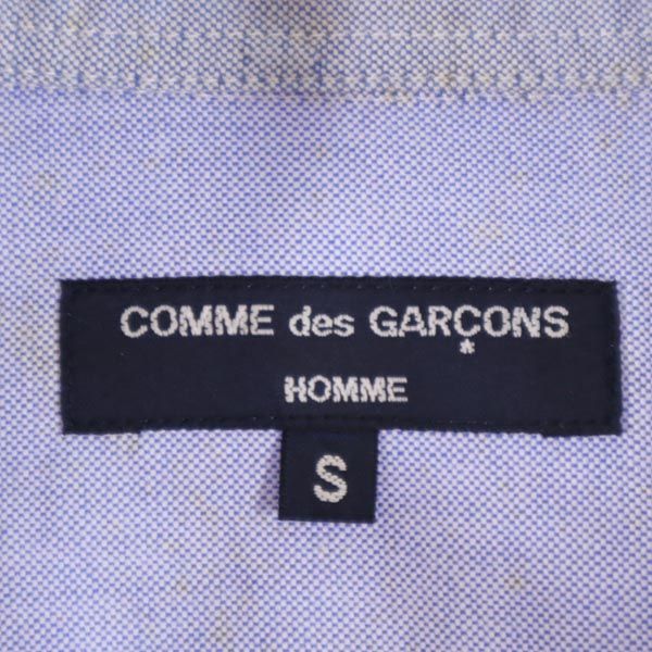コムデギャルソンオム 2006年 日本製 ストライプライン入り 長袖 シャツ S ネイビー系 COMME des GARCONS HOMME メンズ