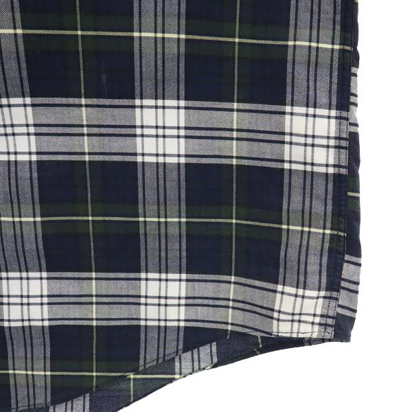 NAUTICA ノーティカ 90s オールド チェック柄 長袖 ボタンダウンシャツ L ネイビー系 メンズ