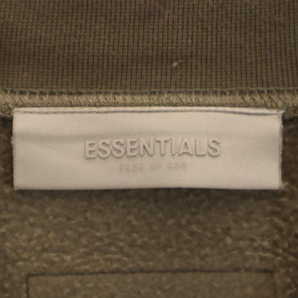 ESSENTIALS エッセンシャルズ 長袖 スウェット トレーナー S オリーブ 裏起毛 メンズ